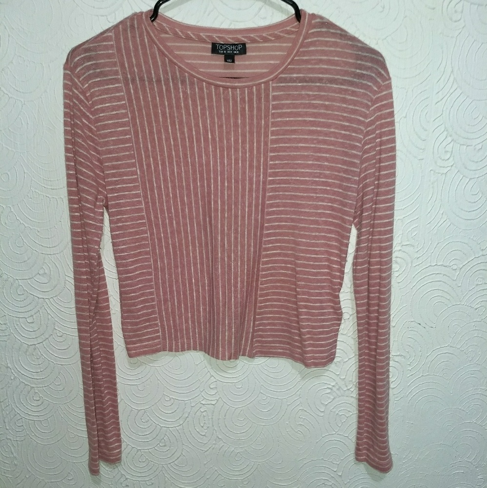 Topshop Pink Crop Top